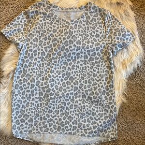 Gray Leopard Print T-Shirt